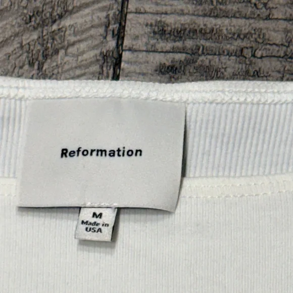🛍️ Reformation Hudson Knit Tank Top – White, Size M - Picture 4 of 8